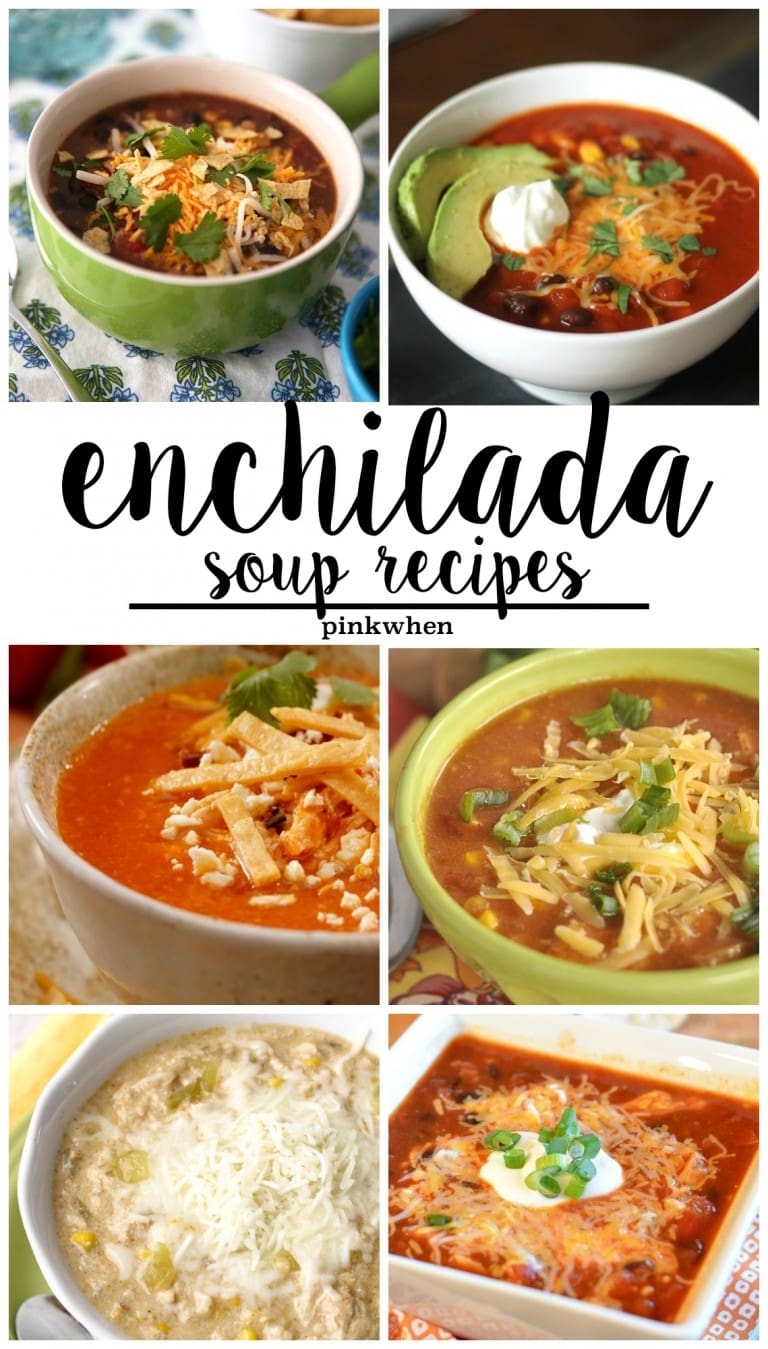 Enchilada Soup Recipes are some of my FAVORITE! Creamy, Spicy, and Delicious!