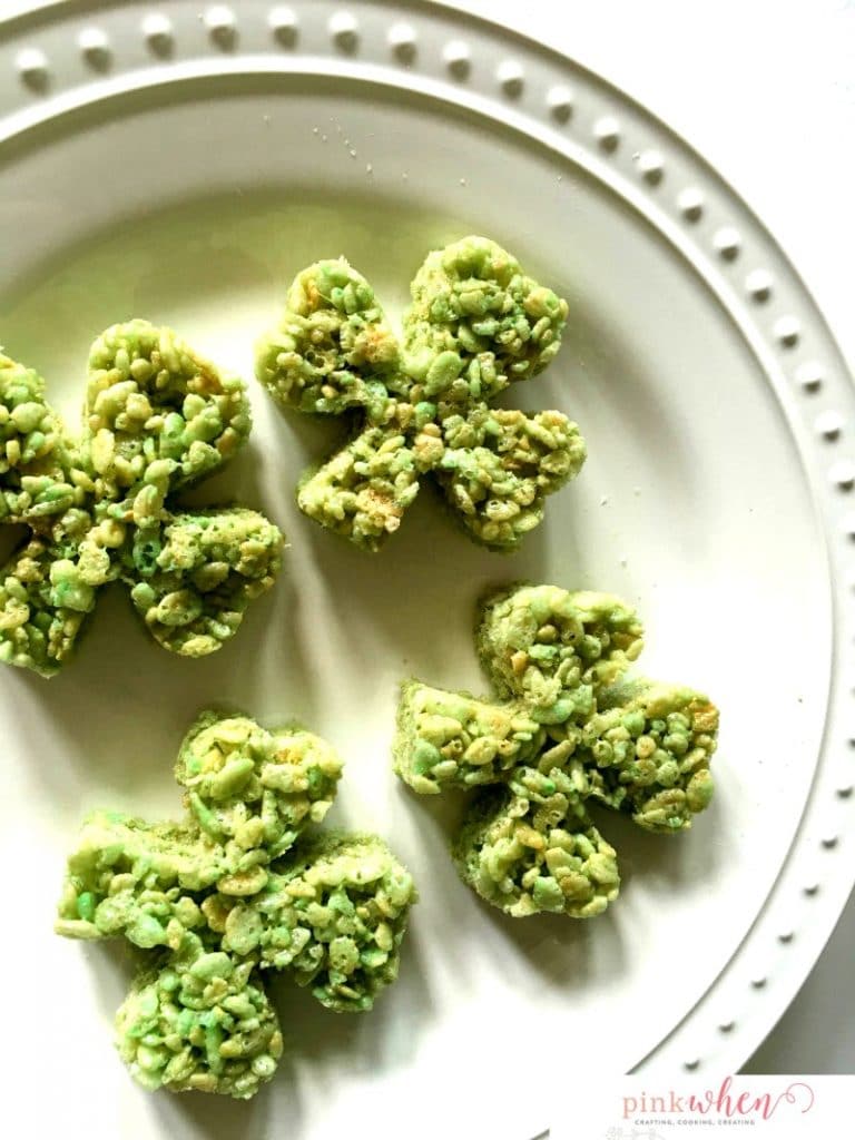 If you are looking for a clever St. Patrick's Day Dessert idea, you must try this deliciousSt. Patricks Day Four Leaf Clover Crispy Treat Recipe!