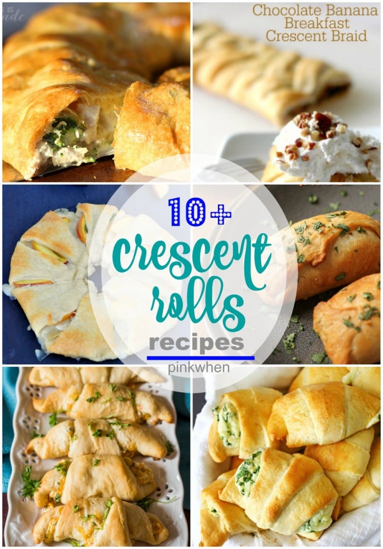 10+ Crescent Rolls Recipes - from breakfast, brunch, lunch, and dinner.