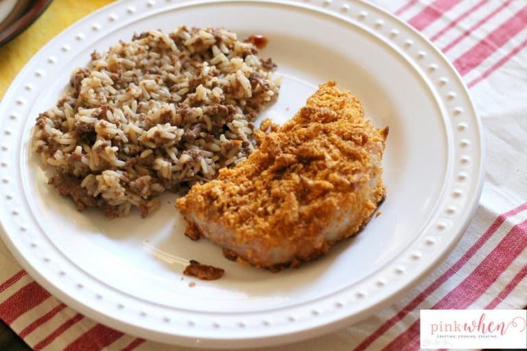 Cajun Oven Baked Pork Chops make with cajun spices and Onion Thyme Harvest Snaps. You'll want to lick the plate clean with this simple recipe! 