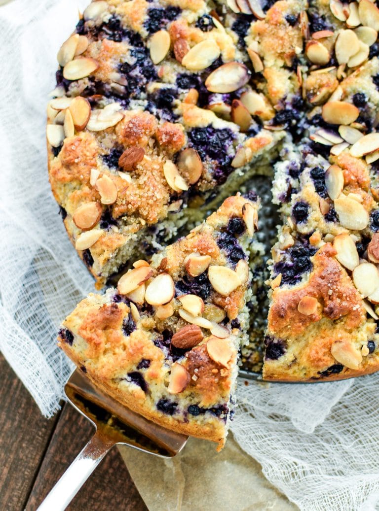 Gluten Free Almond Blueberry Coffee Cake - the perfect coffee cake for Mother's Day, Sunday brunch, or just your average Wednesday!