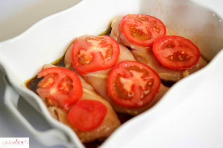 Basil Infused Balsamic Oven Baked Chicken