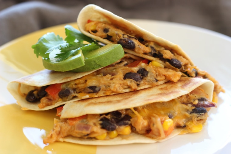 Cheesy Cowboy Quesadillas Recipe -Pair these cheesy cowboy quesadillas with fruit and a salad and you have a super fast dinner