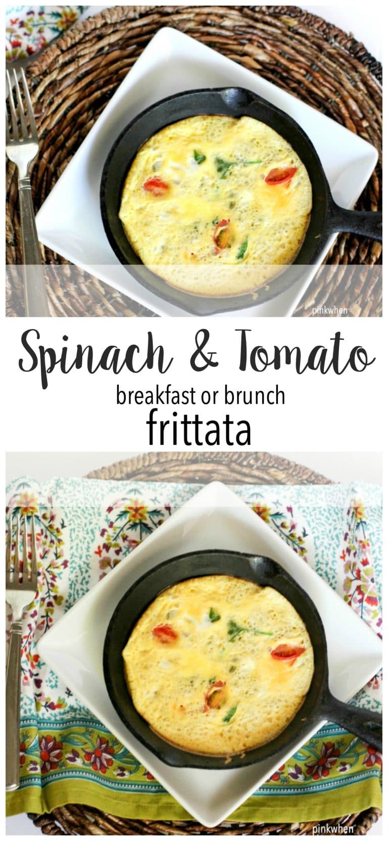 Spinach and Tomato Frittata - the perfectly healthy breakfast or brunch! 