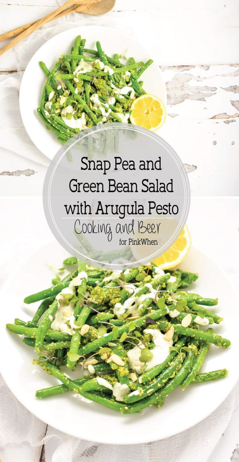 This snap pea and green bean salad with arugula pesto is summertime freshness on a plate. It's the perfect side dish for all of your outdoor gatherings!