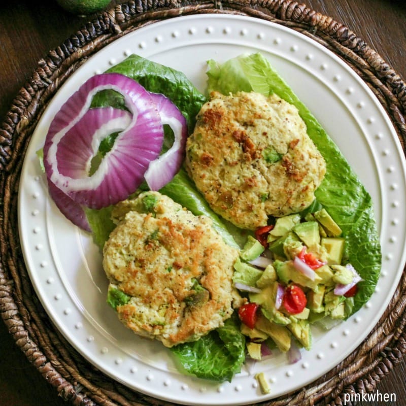 Chicken Avocado Burger Recipe with modified Avocado Salsa