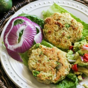 Chicken Avocado Burger Recipe with modified Avocado Salsa