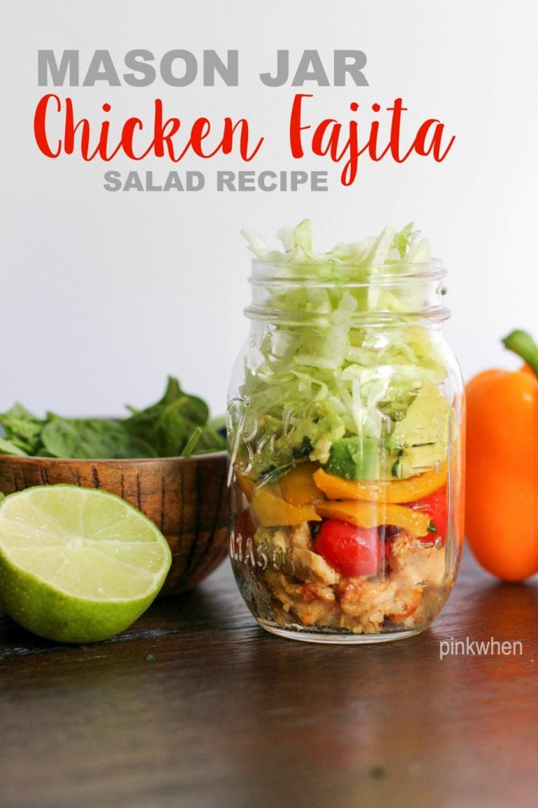 Mason Jar Chicken Fajita Salad