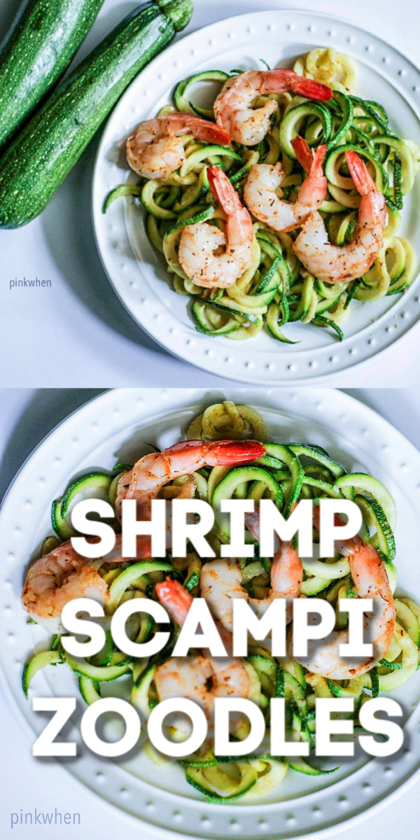 This Shrimp Scampi Zoodles will take you less than 10 minutes from start to finish. Made with under 10 ingredients, our shrimp scampi zucchini noodles recipe is done in just 15 minutes. Isn’t that AWESOME!? It’s perfect for a quick lunch or weeknight dinner. 
