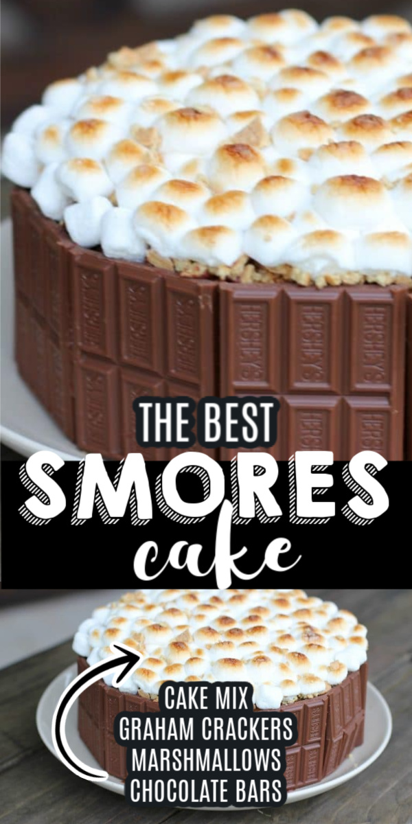 A graham cracker crust, chocolate bar covering, vanilla-flavored cake, and a toasted marshmallow topping make this Chocolate S’mores Cake Recipe the perfect summer dessert for picnics and parties.
