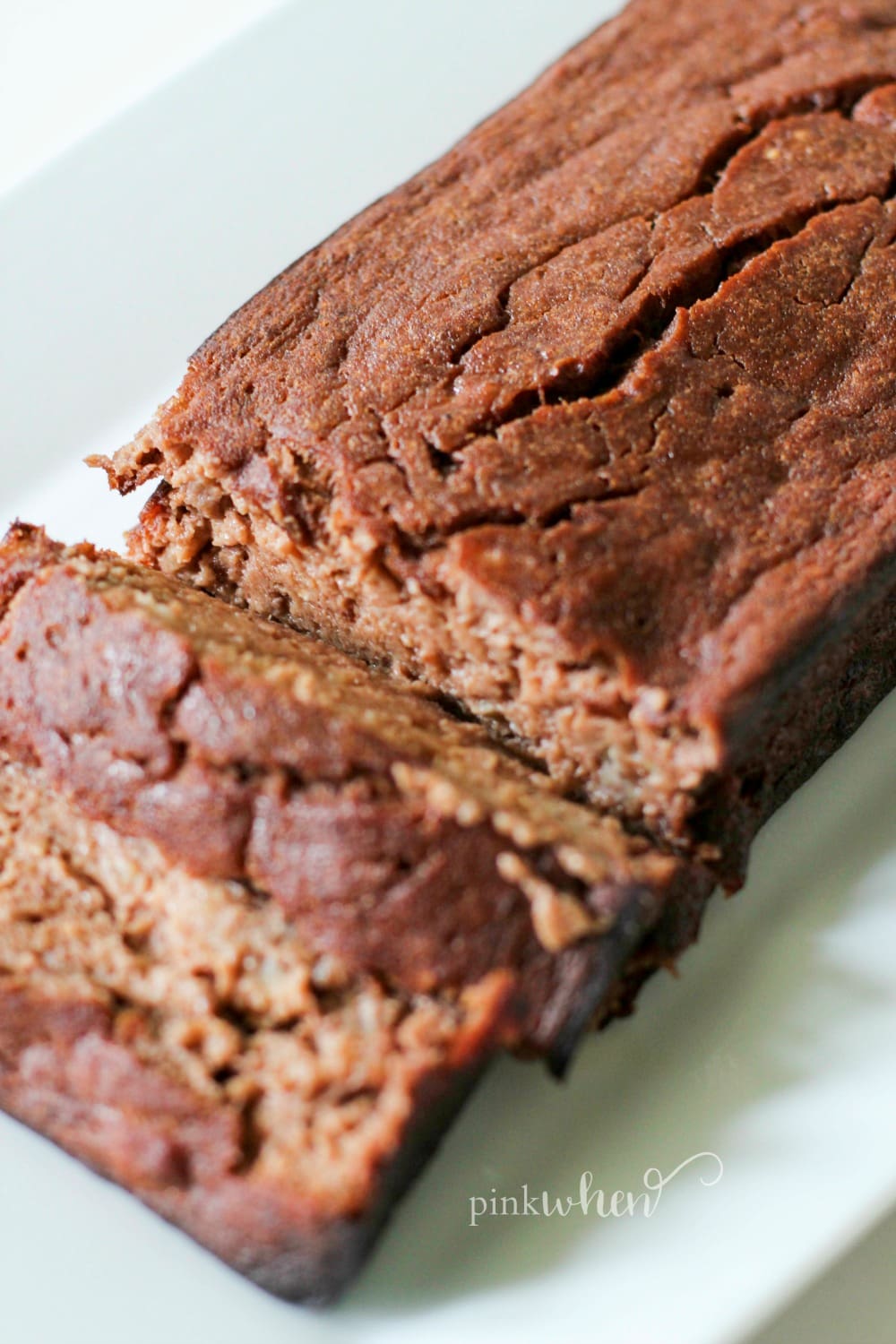 sliced chocolate banana bread