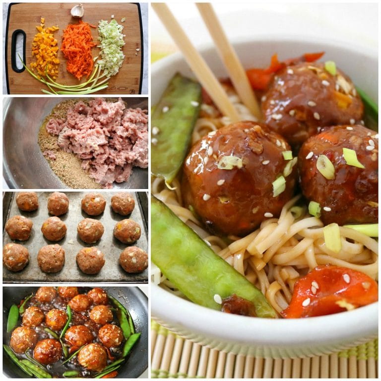 sweet chili chicken meatballs