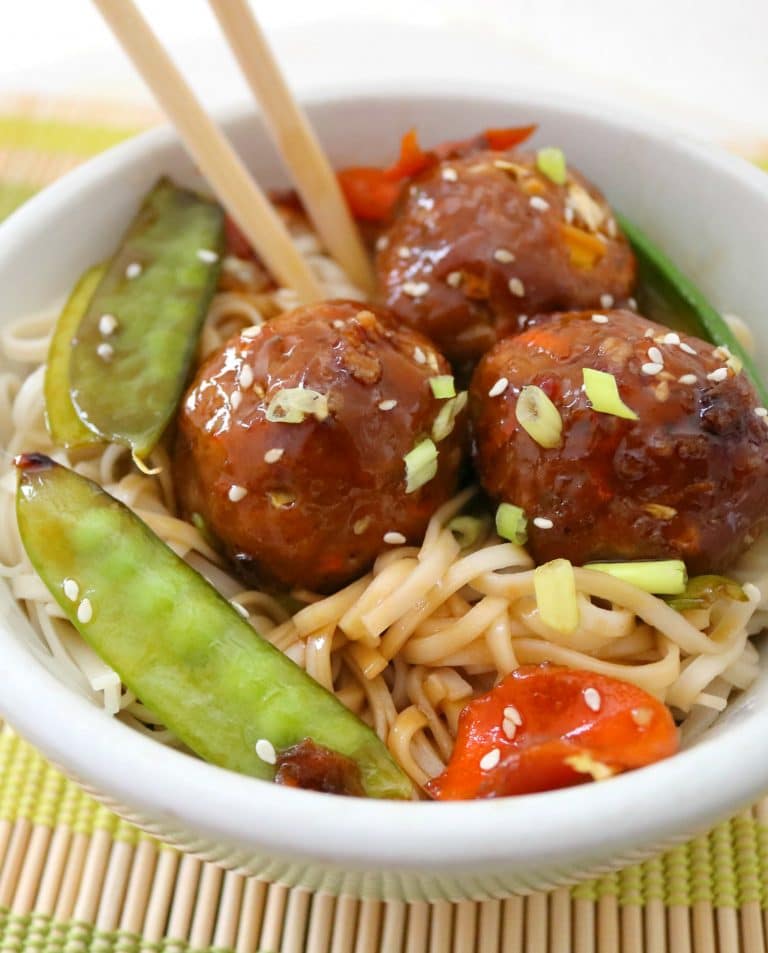 sweet chili chicken meatballs