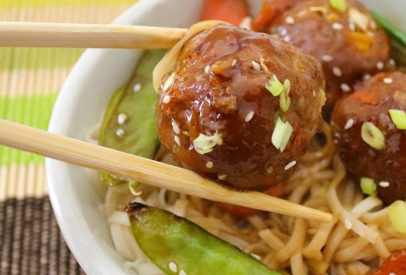 sweet chili chicken meatballs
