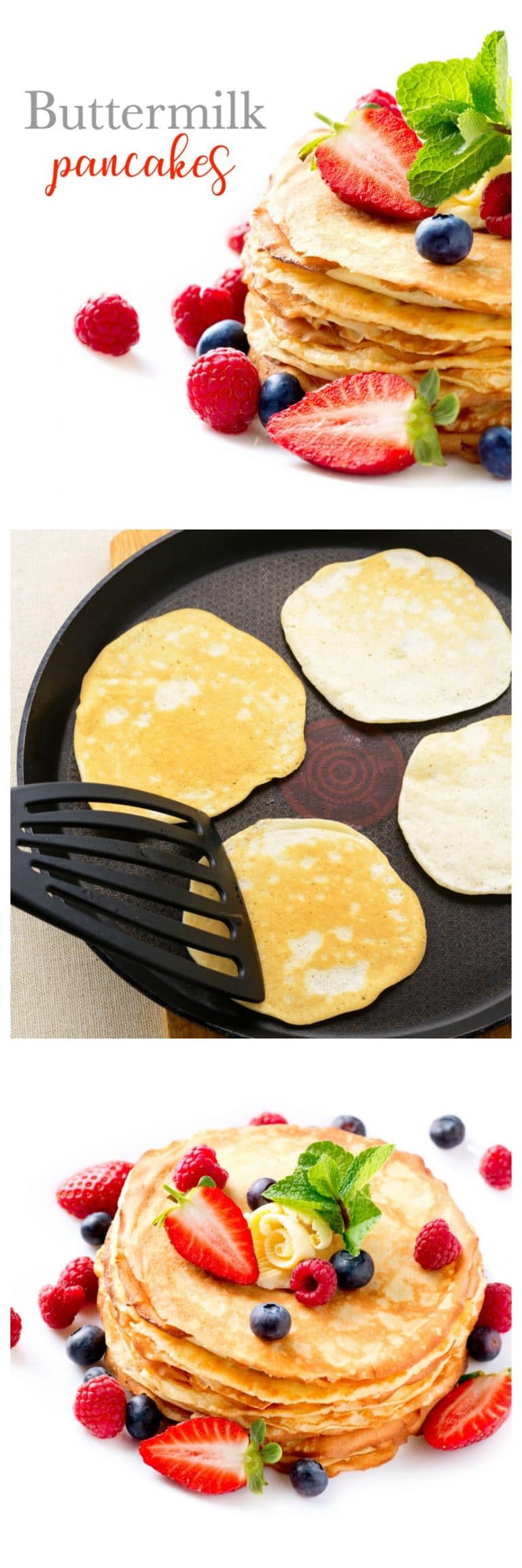 Make the perfect buttermilk pancakes with this delicious and easy recipe in under 15 minutes! 