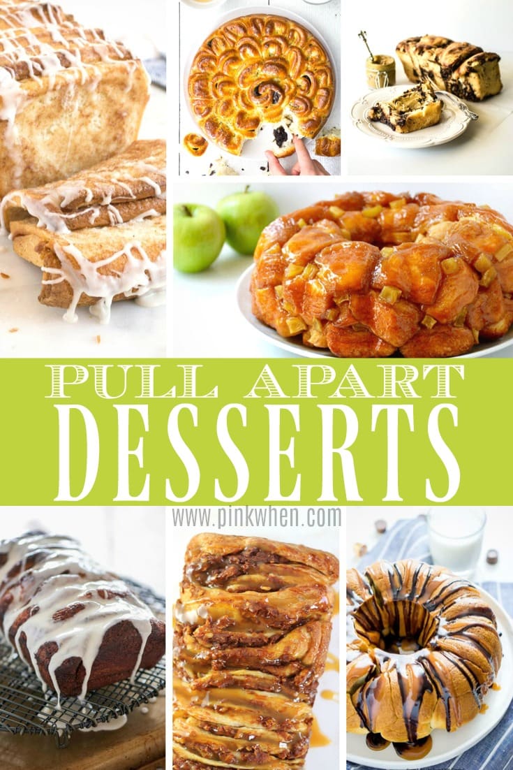 What's better than eating with your hands? Check out all of these amazingly delicious Pull Apart Desserts! #dessertrecipes