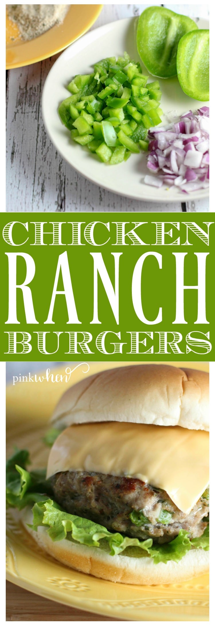 These Chicken Ranch Burgers are AMAZING. Read the secret to keep them from shrinking, and for keeping them moist!