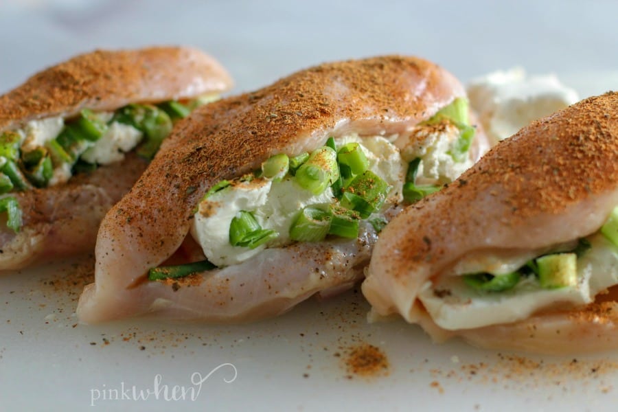 Best Grilled Chicken - Smokey Grilled Cream Cheese and Onion Stuffed Chicken Breast Recipe #chicken #grilledchicken #stuffedchickenbreast 