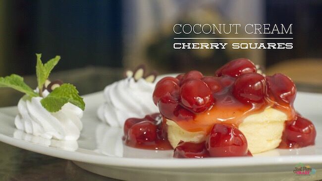 Coconut Cream Cherry Squares 4
