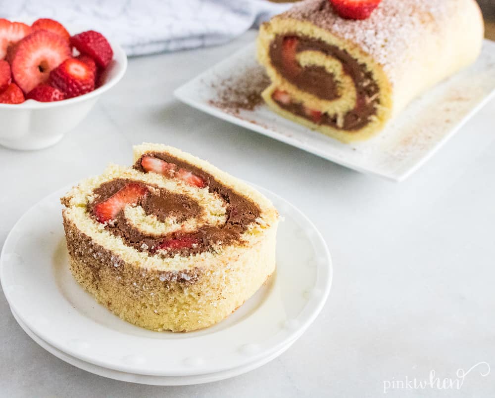 chocolate ganache cake roll