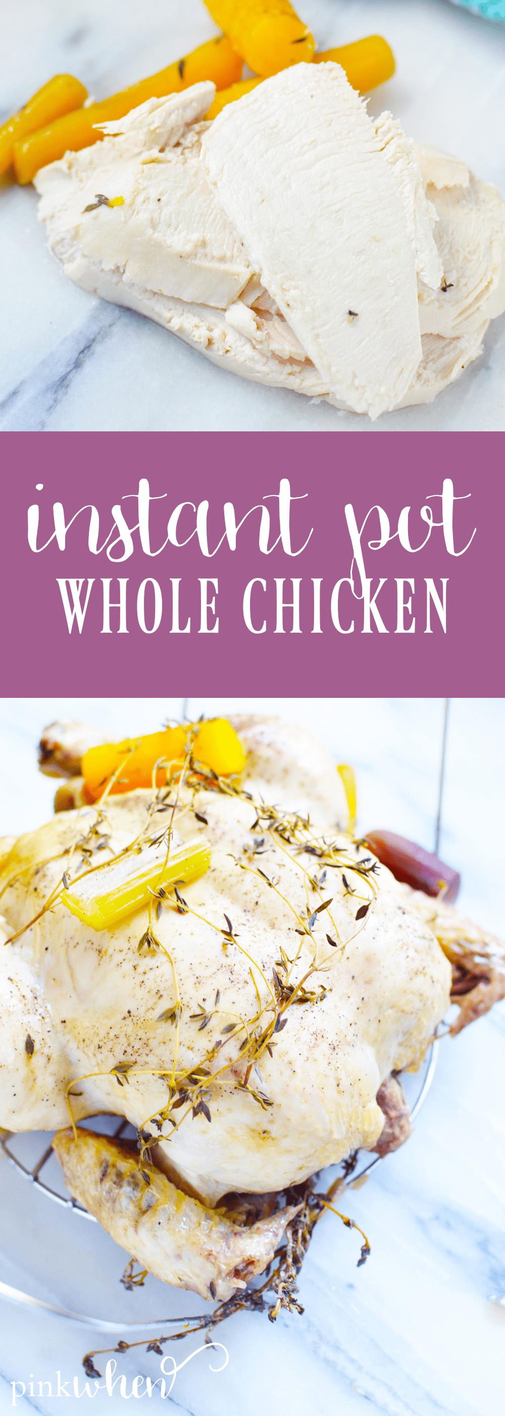 This instant pot chicken recipe is a newly loved staple in our house and makes dinner SO easy! This instant pot whole chicken recipe is flavorful, moist, and delicious. It's sure to be an easy chicken recipe you refer to again and again!