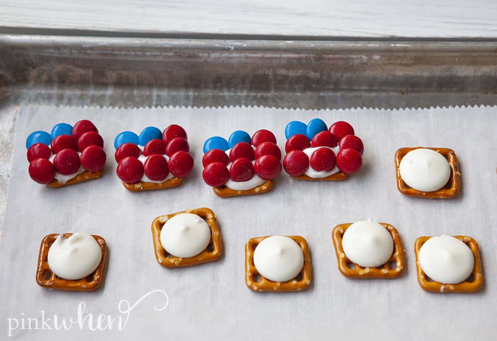 With 4th of July coming up, we have been on the hunt for all kinds of patriotic recipes! You are going to love these patriotic pretzel bites! They're easy to make and very simple, but such a great recipe for kids! These pretzel bites are sure to be a hit.