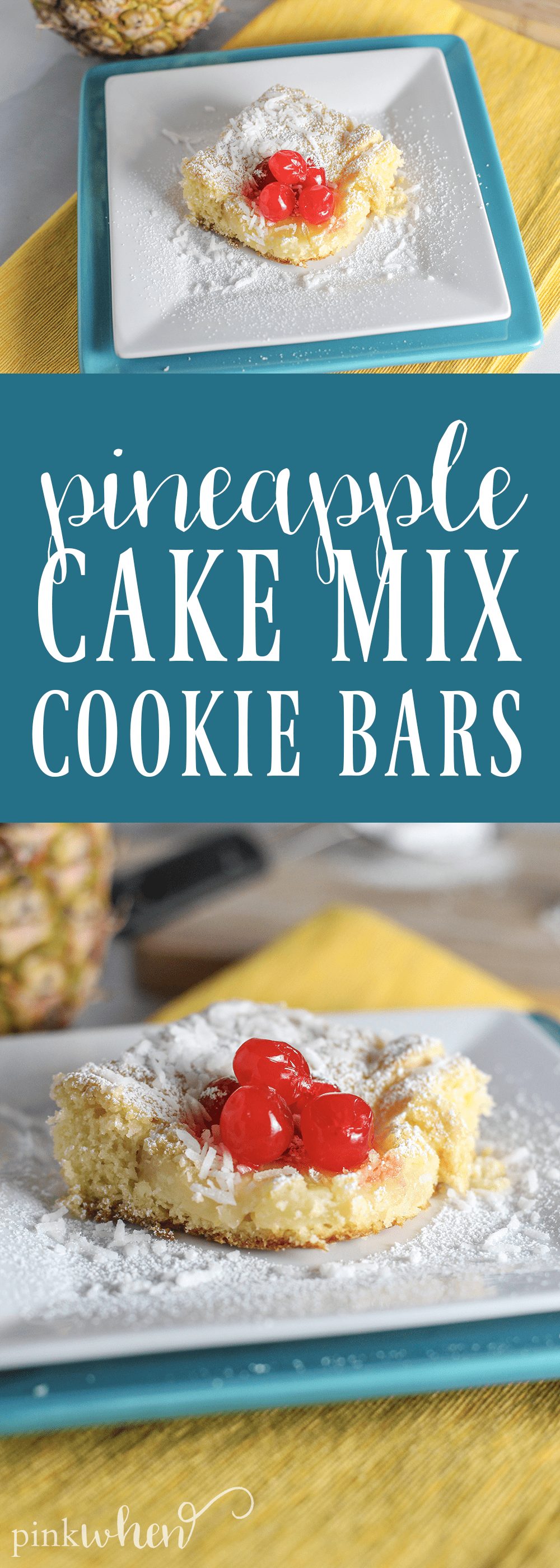 pineapple cake mix cookie bars recipe