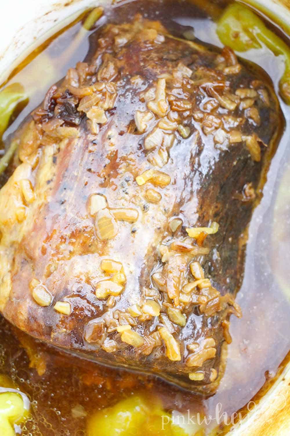 Fully cooked crock pot roast