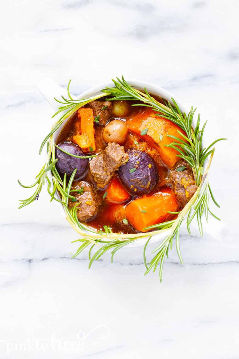 lamb stew in a bowl