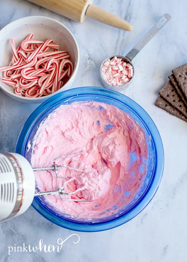 Mix cream cheese dip ingredients well. 