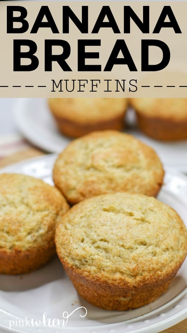 A delicious twist on regular banana bread, these banana bread muffins are moist and full of flavor. We also add one secret ingredient that makes these muffins out of this world!! #bananabread #bananabreadmuffins #easyrecipe