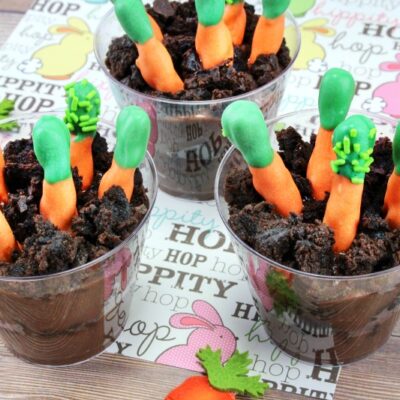 Carrot Patch dirt pudding cups