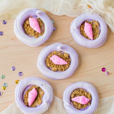 Meringue beach themed cookies