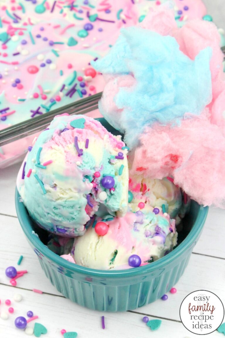 Cotton Candy Ice Cream – Easy Homemade Ice Cream for a Fun Party Idea