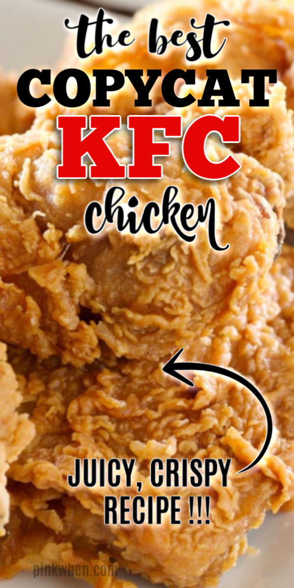 This Keto friendly copycat KFC Chicken Recipe is made with 11 herbs and spices and is baked, not fried! It's our favorite copycat recipe for Original Kentucky Fried Chicken. #chickenrecipe #chicken #copycatkfc