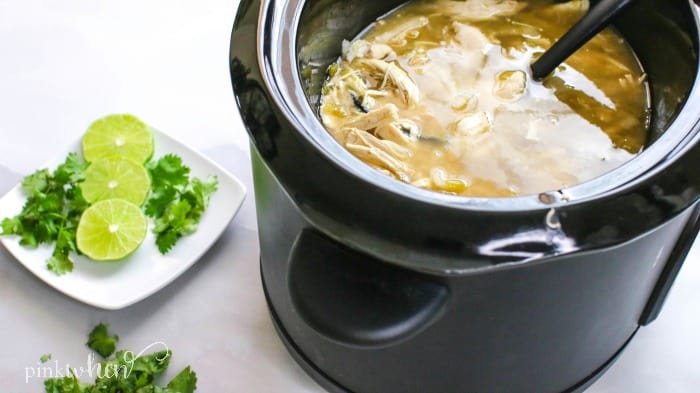 White Chicken Chili in a Crock Pot.