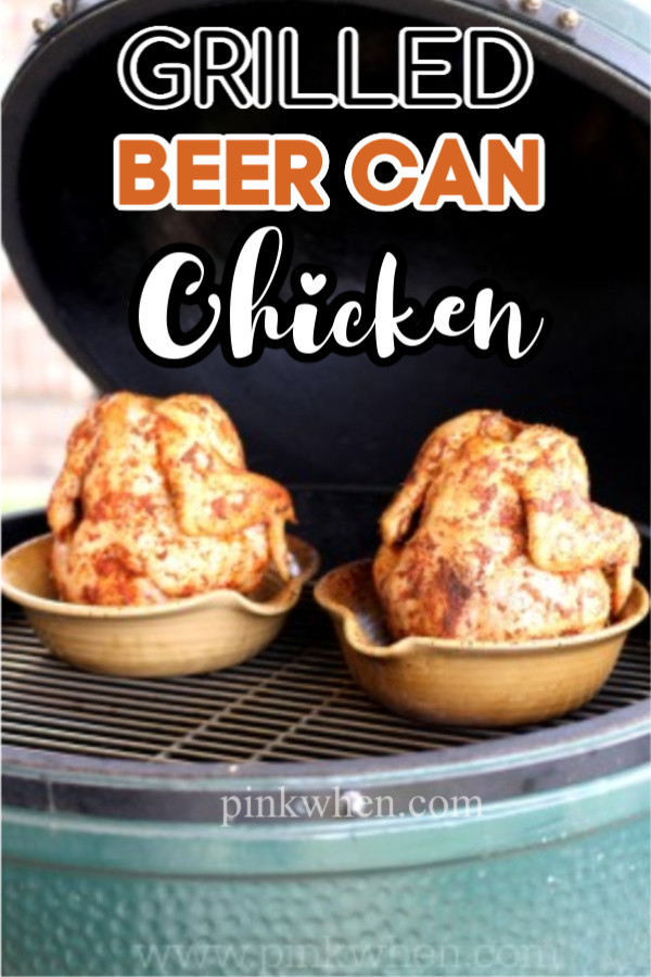 Grilled Beer Butt Chicken, also known as beer can chicken, is made with a whole chicken and a savory blend of seasonings for the most delicious grilled chicken that falls off the bone. The spice rub blend is out of this world delicious and creates a delicious beer can chicken recipe the whole family will enjoy. #beercanchicken #easyrecipe #grilledchicken