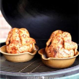 Beer Can Chicken on the Grill on Beer Can roasters.