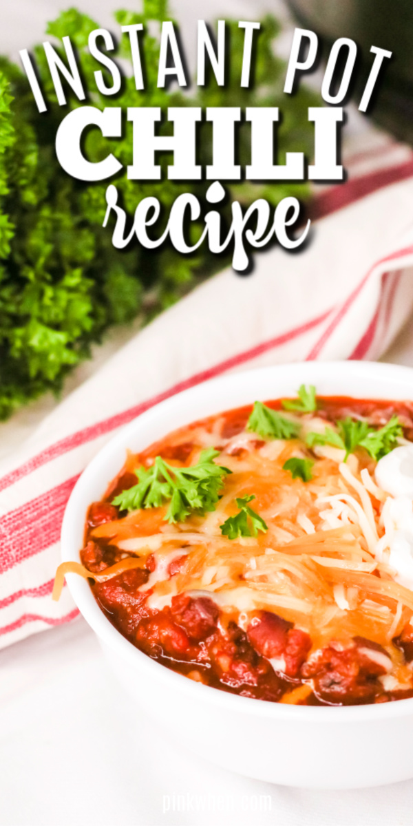 Easy Instant Pot Chili made in the pressure cooker is my favorite way to make chili when I don't have a ton of time. This mouthwatering recipe is made with ground beef and the best seasonings for a delicious chili your whole family will enjoy.