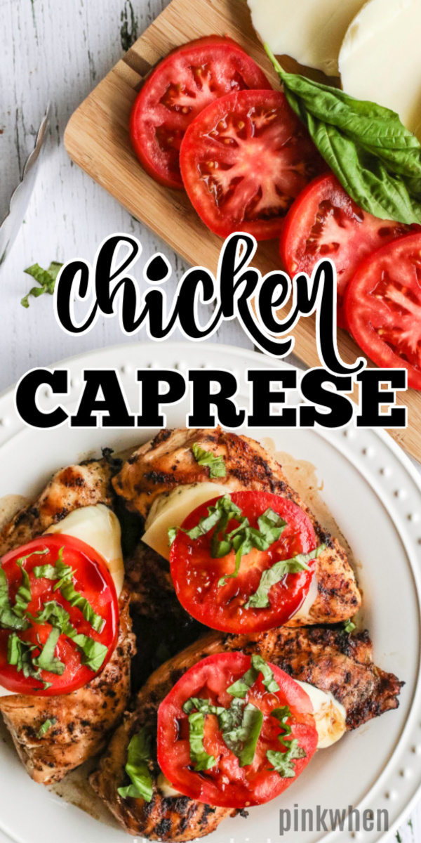 Caprese Chicken is a gluten free, low carb, and healthy chicken recipe that’s made in less than 30 minutes. It’s full of tangy balsamic and smokey flavors, fresh mozzarella, juicy tomato, and fresh basil. It's a family dinner that's quick, easy, and makes amazing leftovers!