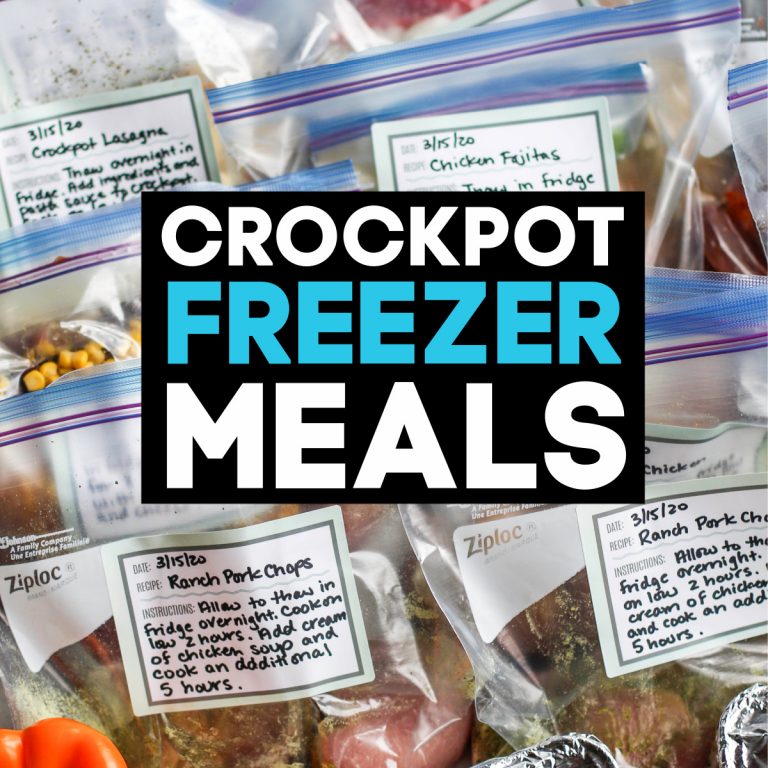Crockpot Freezer Meals in bags ready to freeze.