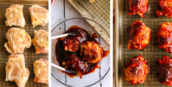 Steos to make oven baked bbq chicken 