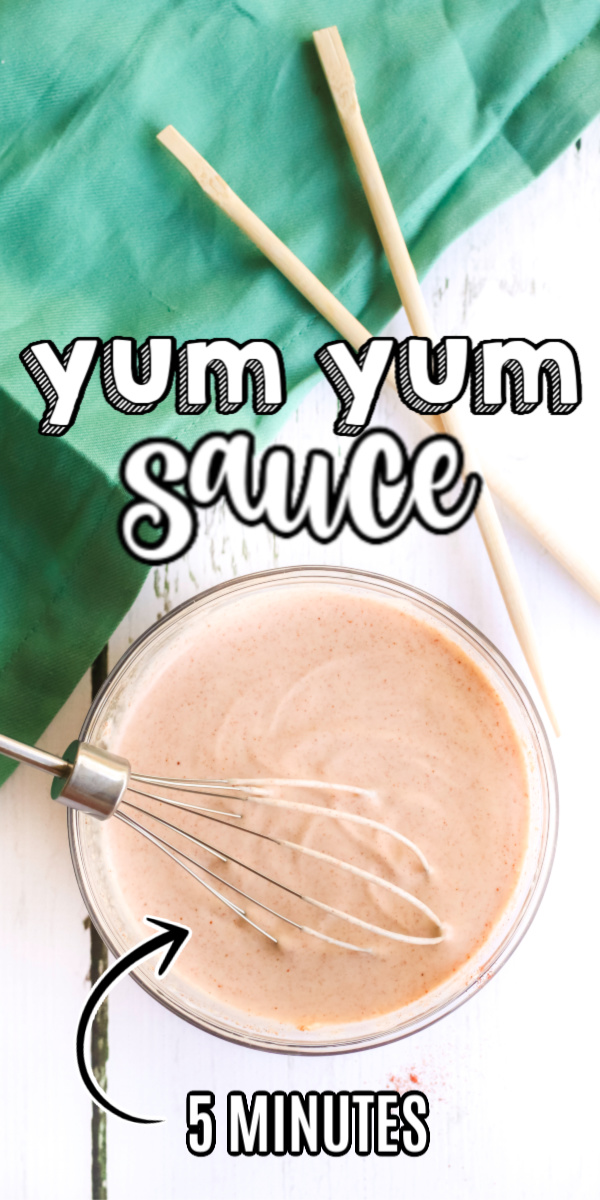 Yum Yum sauce is a delicious and easy pink sauce typically found in a Japanese Steakhouse. Made with just a handful of ingredients, this dipping sauce comes together in just minutes! Serve with your favorite fried rice and stir-fried meals!