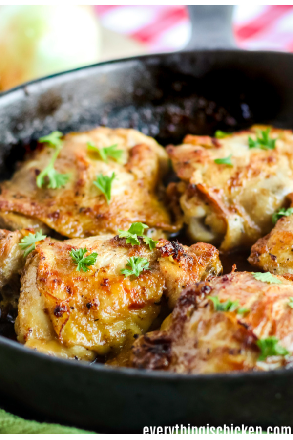 blackened chicken in a skillet