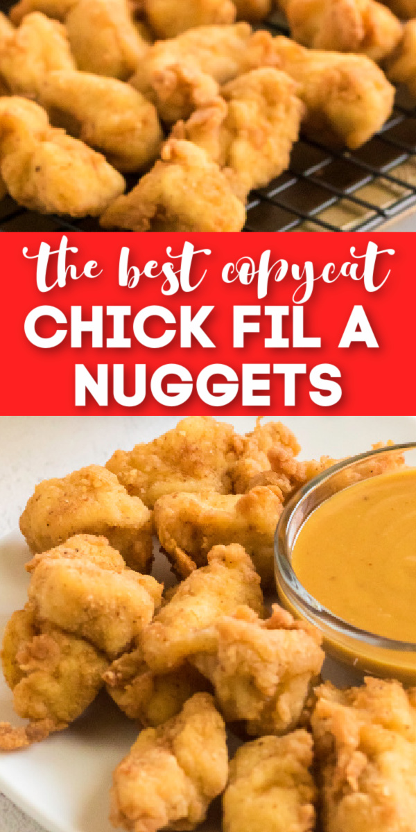 Kid Approved! These Copycat Chick Fil A Chicken Nuggets are the perfect stay at home meal! Made with boneless skinless chicken breast and the perfect blend of seasonings to make this copycat Chick Fil A Nuggets recipe taste just like the real deal!