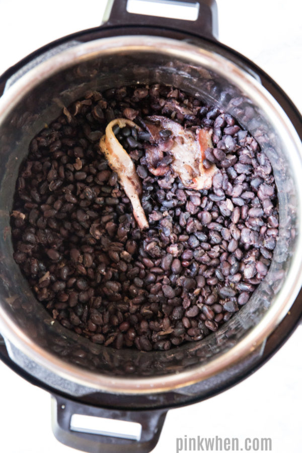 Black beans cooked in an Instant Pot