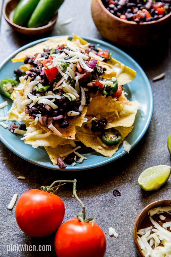 Instant Pot Nachos on a plate and ready to serve. 