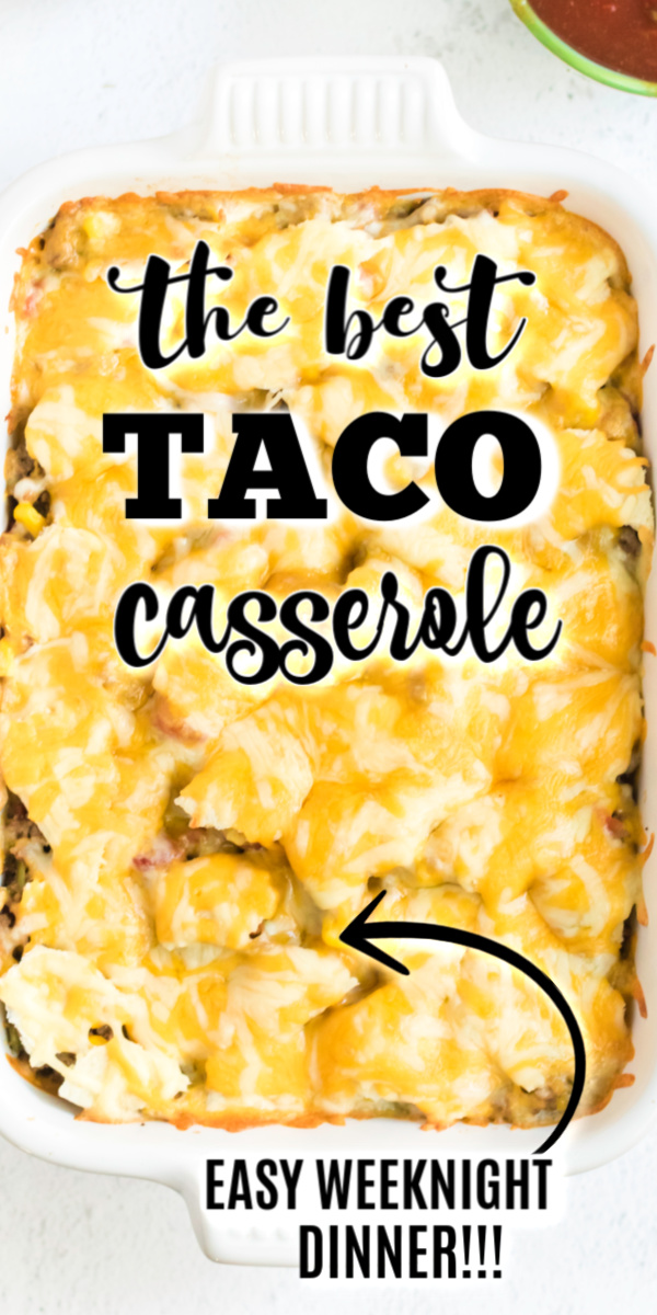 This easy taco casserole recipe is the perfect substitution for Taco Tuesday. Made in just 30 minutes with layers of ground beef, corn tortillas, seasonings, corn, onion, cheese, and more. It’s a mouthwatering easy recipe that will have the whole family asking for seconds.