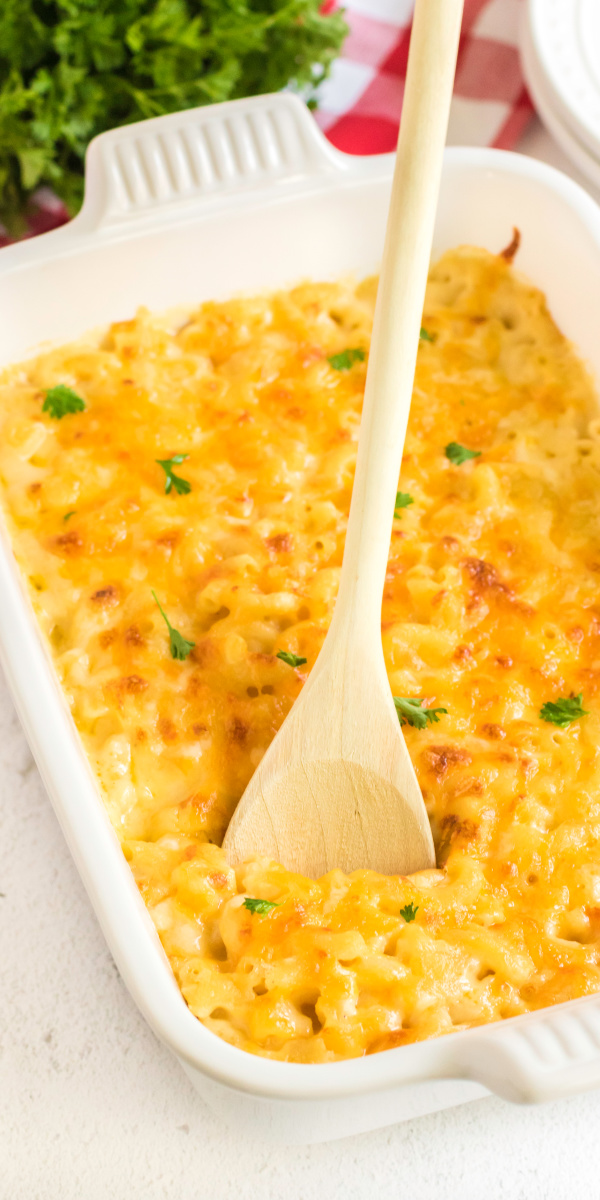Baked Macaroni and Cheese made with "extra" cheese is that creamy goodness that you've been craving. It's the perfect side dish to indulge on your own, or big enough to share with family.