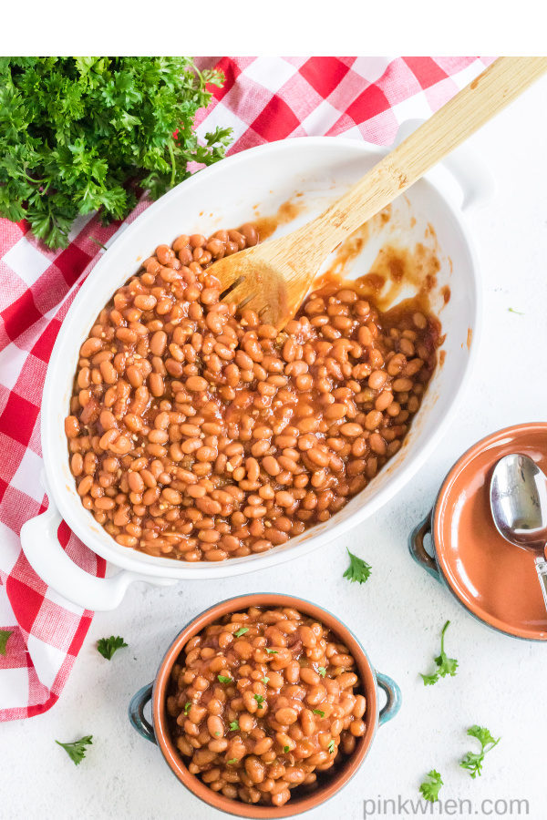 The best baked beans recipe served and ready to eat. 